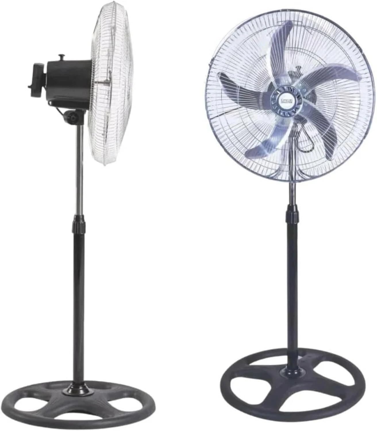 Generico Ventilatore a Piantana Potente in Metallo, 65W, 5 Pale, Diametro 50 cm Altezza